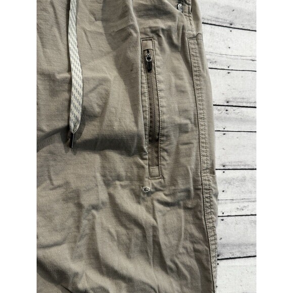 Vuori Mens Ripstop Trail Pant Sz M Khaki Active Zip Pocket Outdoor Casual W FLAW - Picture 7 of 16